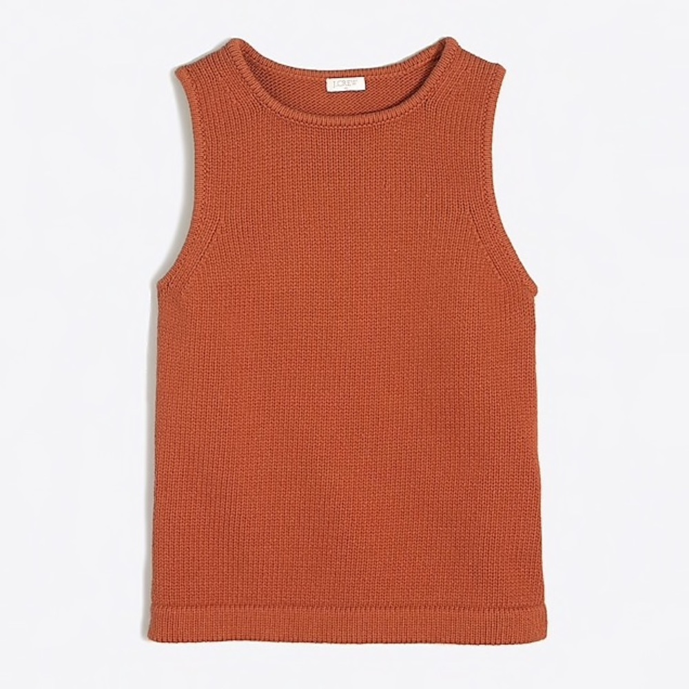 J. Crew Factory Cotton sweater tank top - Rust